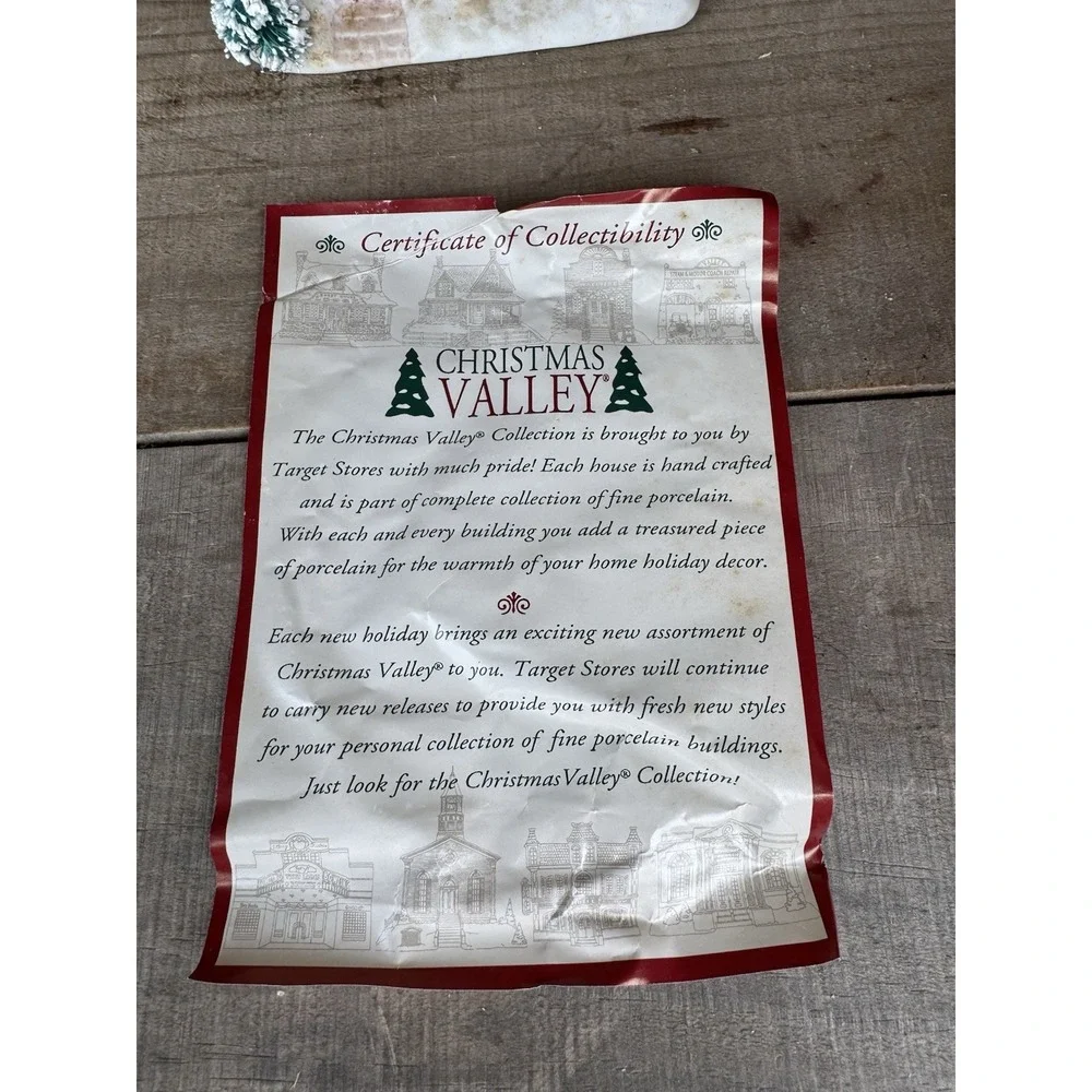 Christmas Valley 1993 Farm Windmill & Pump House Lighted Christmas Village *READ